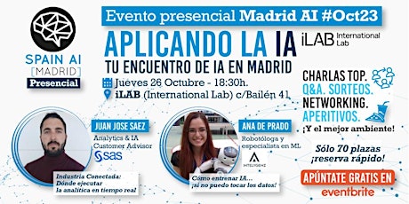 Hauptbild für Encuentro presencial Madrid AI #Oct23:  Charlas IA + Networking
