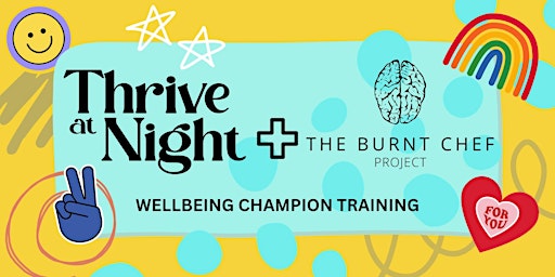 Image principale de NEW! The Burnt Chef Project Wellbeing Champion training for NTE workers