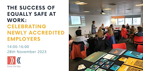 The success of Equally Safe at Work: Celebrating newly accredited employers primary image