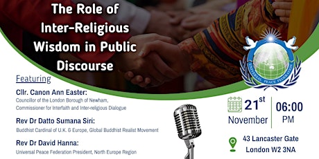 The Role of Inter-Religious Wisdom in Public Discourse primary image