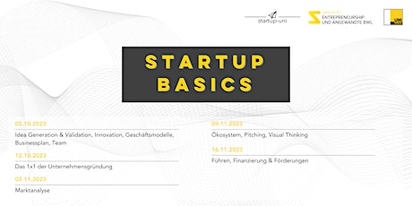 Hauptbild für Startup Basics - Pitching, Pitch Deck & Ökosystem Graz
