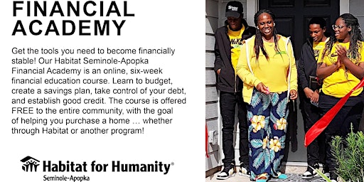 Habitat Financial Academy Workshops (In Person) May 11 and May 18, 2024 primary image