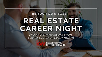 Imagem principal do evento Be Your Own Boss! Real Estate Career Night