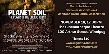 Canadian premiere of film: Planet Soil primary image