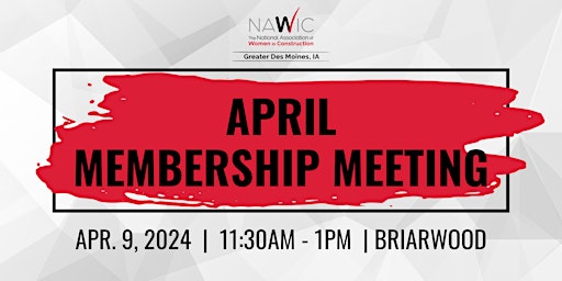 Imagen principal de April Membership Meeting