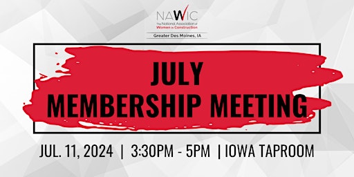 Image principale de July Membership Meeting