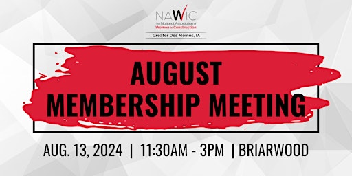 Immagine principale di August Membership Meeting 