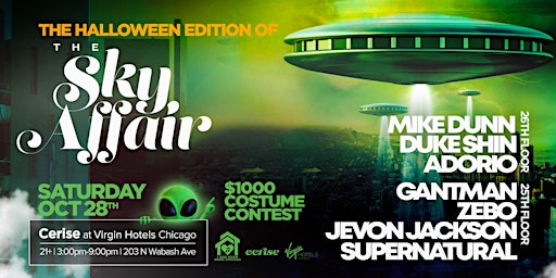 The Halloween Edition of The Sky Affair at Cerise Rooftop. House Music. primary image