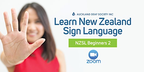 NZ Sign Language Online Course, Tuesday mornings, Beginner 2, Zoom primary image