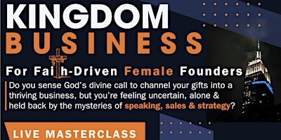 Image principale de God Is My Boss: Launching  a profitable business as a Woman of Faith