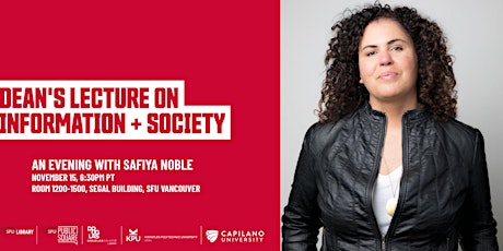 Image principale de Dean's Lecture on Information + Society: Safiya Noble