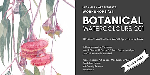 Botanical Watercolours 201 -  Watercolour Painting Workshop with Lucy Gray primary image