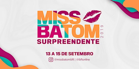 Imagem principal do evento Miss Batom 2019 - Surpreendente