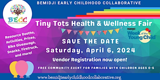 Imagem principal do evento Tiny Tots Health And Wellness Fair
