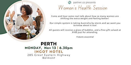 Image principale de Women's Health event Perth
