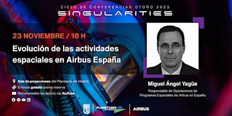 Imagen principal de CONFERENCIA "Evolución de las actividades espaciales en Airbus España"