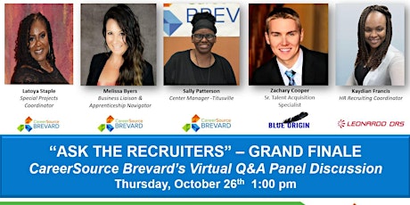"ASK THE RECRUITERS" Virtual Q&A Panel Discussion - Grand Finale primary image