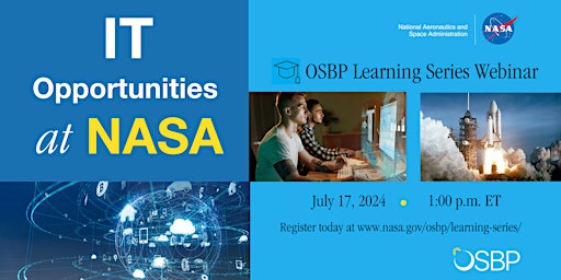 Imagen principal de OSBP Learning Series: IT Opportunities at NASA