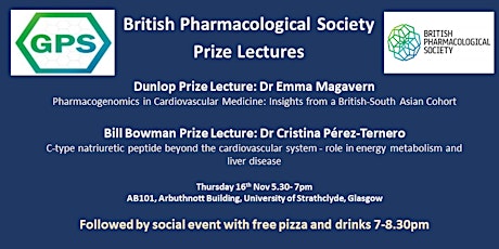 British Pharmacological Society Bill Bowman & Dunlop Prize Lectures primary image