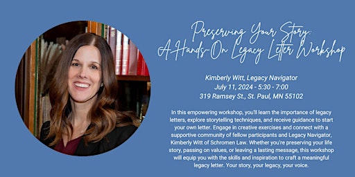 Immagine principale di Preserving Your Story: A Hands-On Legacy Letter Workshop 