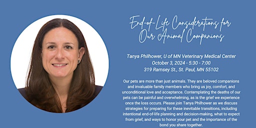 Imagem principal do evento Honoring Our Pets: End-of-Life Considerations for Animal Companions