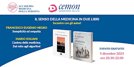 Hauptbild für WEBINAR  - IL SENSO DELLA MEDICINA IN DUE LIBRI. Incontro con gli autori