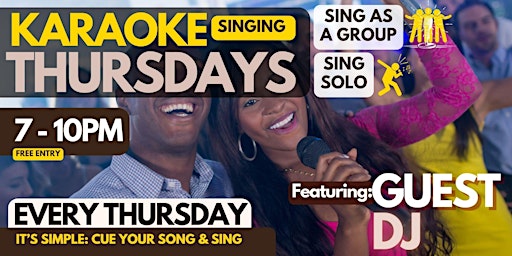 Hauptbild für KARAOKE THURSDAYS: SING as a group; SING Solo; Fun Nights in Hartford, CT