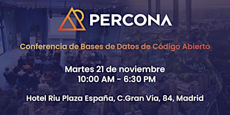 Image principale de Percona Open Source Databases Conference - Madrid
