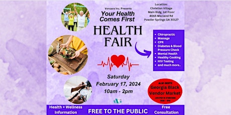 Immagine principale di Your Health Comes First Health Fair 