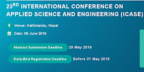 23rd International Conference on Applied Science and Engineering (ICASE) primary image