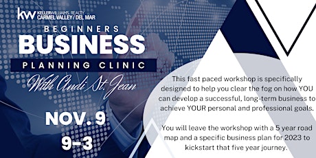 Beginners Business Planning Clinic w/Andi St. Jean  primärbild