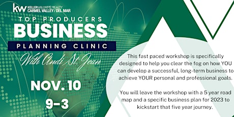 Top Producer Business Planning Clinic w/Andi St. Jean  primärbild