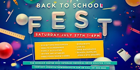 2019 TWC Back to School Fest primary image