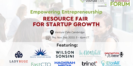Empowering Entrepreneurship: Resource Fair for Startup Growth primary image