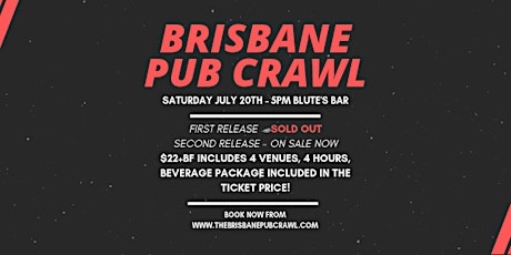Brisbane Pub Crawl - Saturday July 20th primary image
