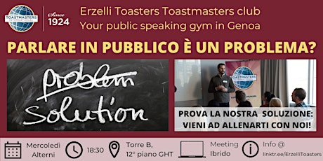 Public Speaking con metodo Toastmasters a Genova primary image