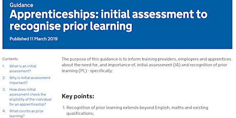 SOLD OUT: Apprenticeship service: Recognised prior learning primary image