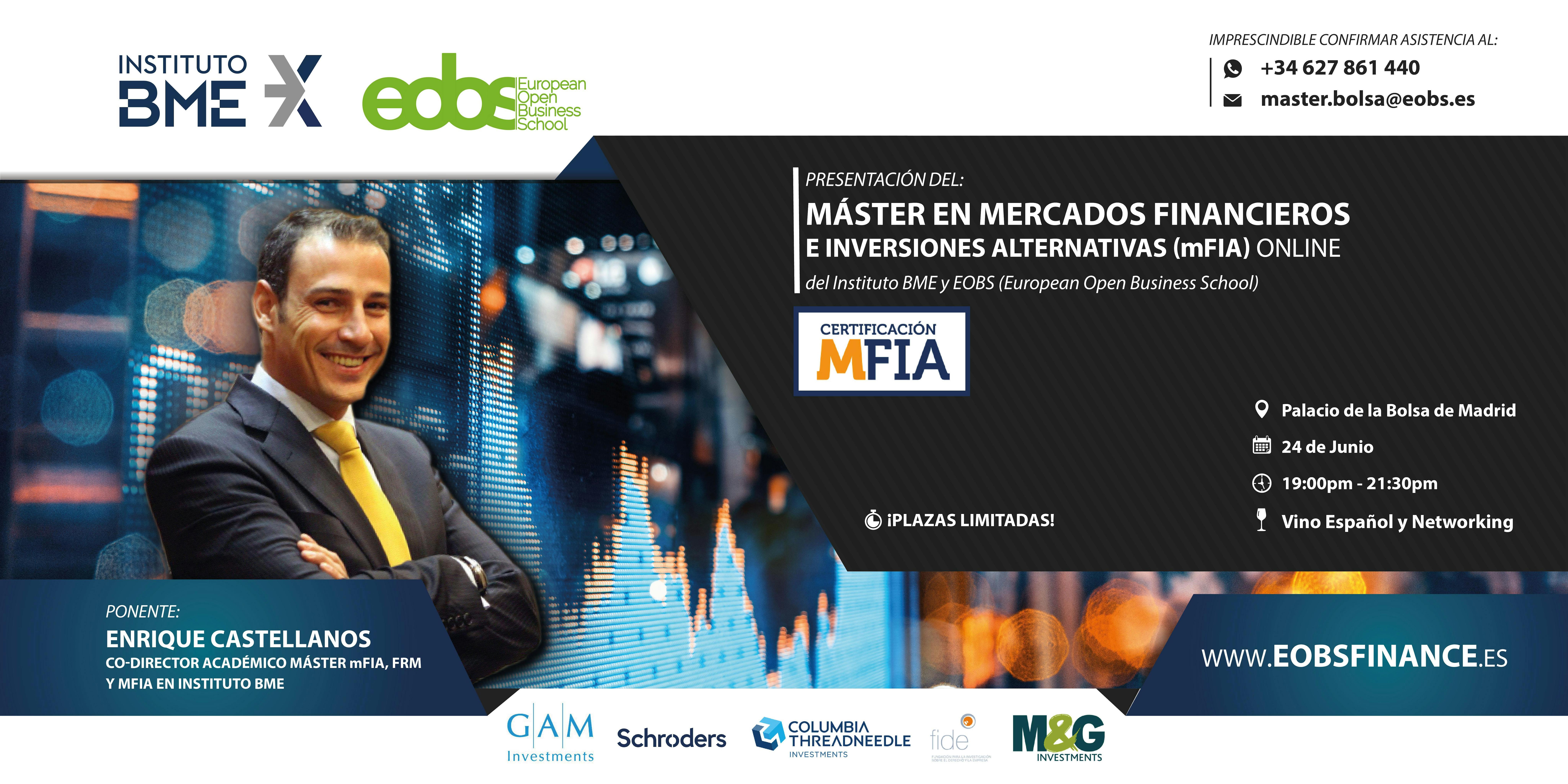 Presentación del Máster en Mercados Financieros e Inversiones Alternativas