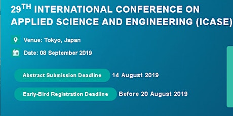 29th International Conference on Applied Science and Engineering (ICASE) primary image