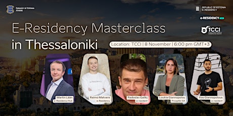 Hauptbild für E-Residency Masterclass and Networking in Thessaloniki