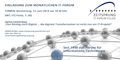 Hauptbild für IT-Forum Juni: Impulsvortrag "Von Analog nach Digital … "