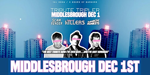 The Killers Tribute Band - Middlesbrough Town Hall - Dec 1st 2023 primary image