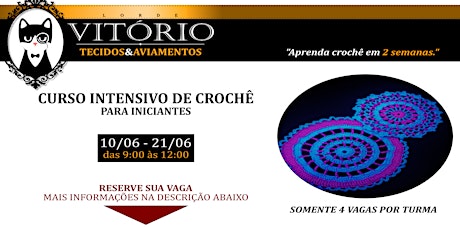 Imagem principal do evento Curso Intensivo de Crochê para Iniciantes 10/06/19