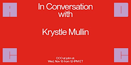 In Conversation with... Krystle Mullin  primärbild