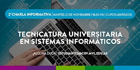 Imagen principal de 2º Charla informativa obligatoria ► Tecnicatura Universitaria en Sistemas