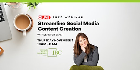 Streamline Social Media Content Creation | LIVE COURSE primary image