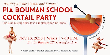 Pia Bouman School Cocktail Party! primary image