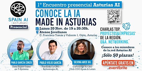Imagen principal de 1º Encuentro presencial Asturias AI: Charlas + Networking