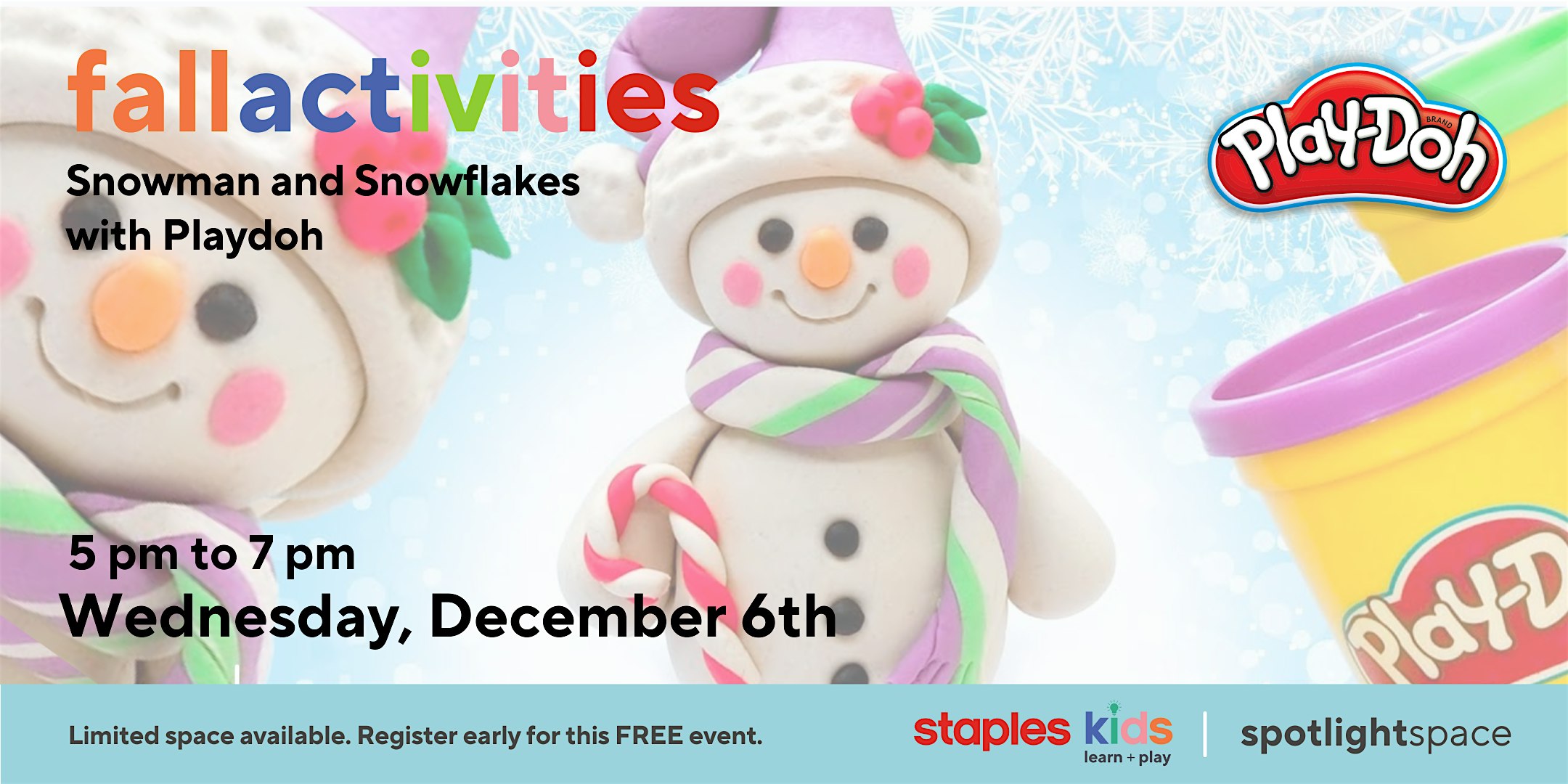 Snowman and Snowflakes with Playdoh
