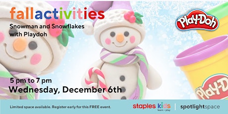 Image principale de Snowman and Snowflakes with Playdoh